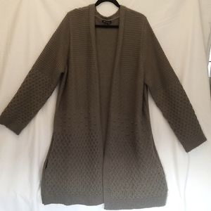 Olive Green Cardigan Women's Plus 3X